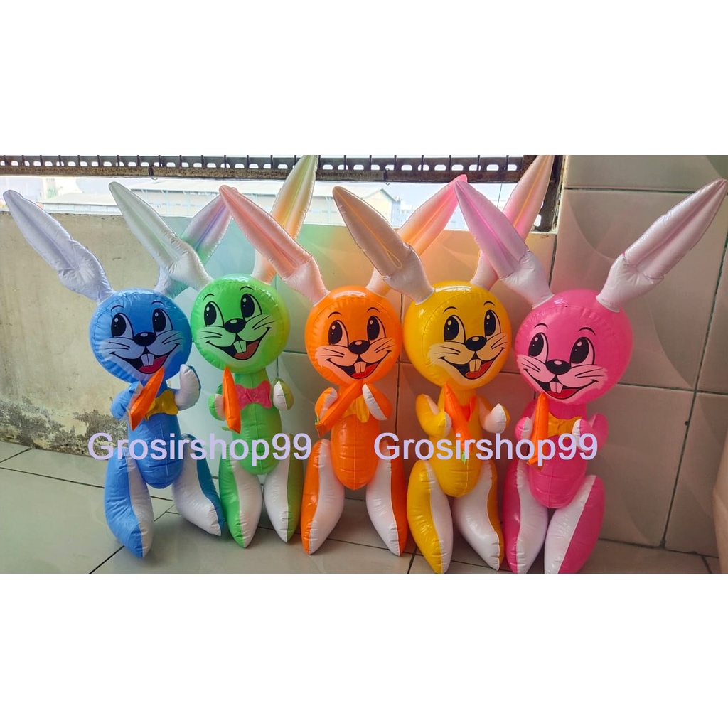 Mainan Balon Tiupan Boneka Kelinci Wotel Bahan Tebal Bahan PVC SNI