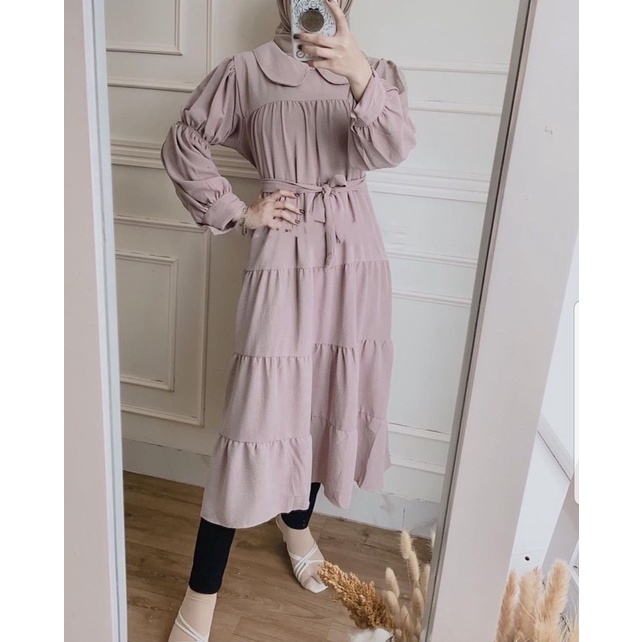AFIYA PUFFY LONG TUNIK RAYON CRINCLE