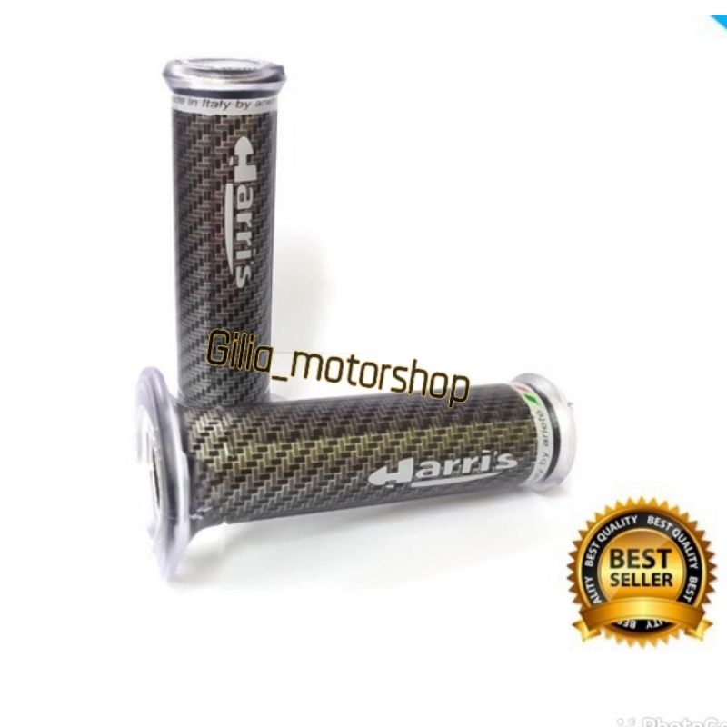 Handgrip Carbon 3D Harris ORI Made In Italy Universal Motor Nmax PCX Vario Scoopy Beat Vespa