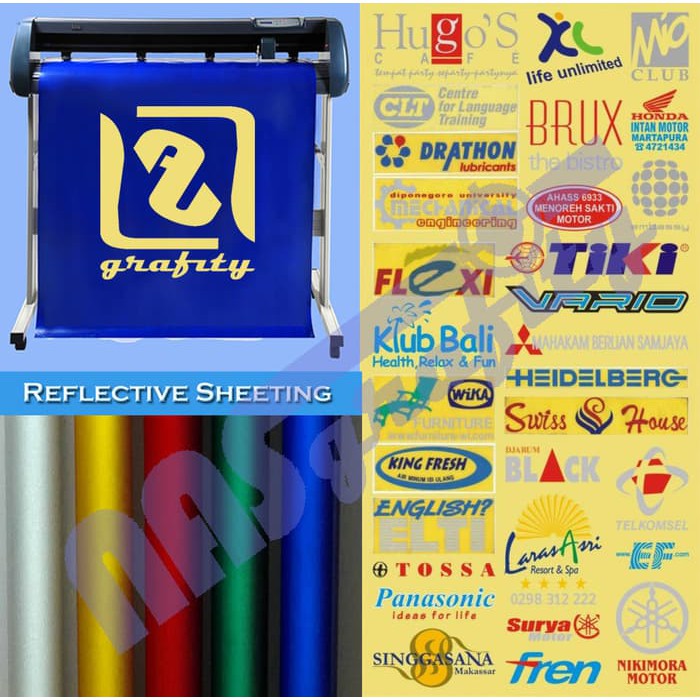 

sticker cutting reflective
