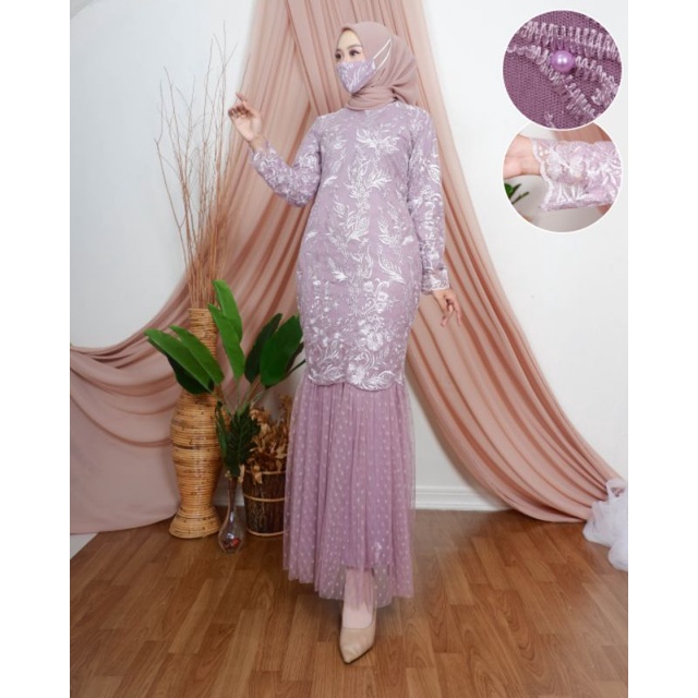 Reallpict gamis duyung tille//gamis tille tutu//gamis pesta