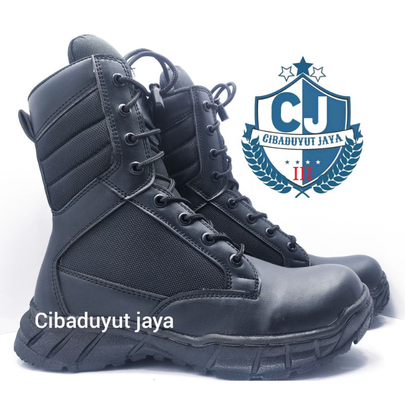 SEPATU TNI POLRI SECURITY DELTA HITAM CORDURA WATERPROOF TERLARIS!