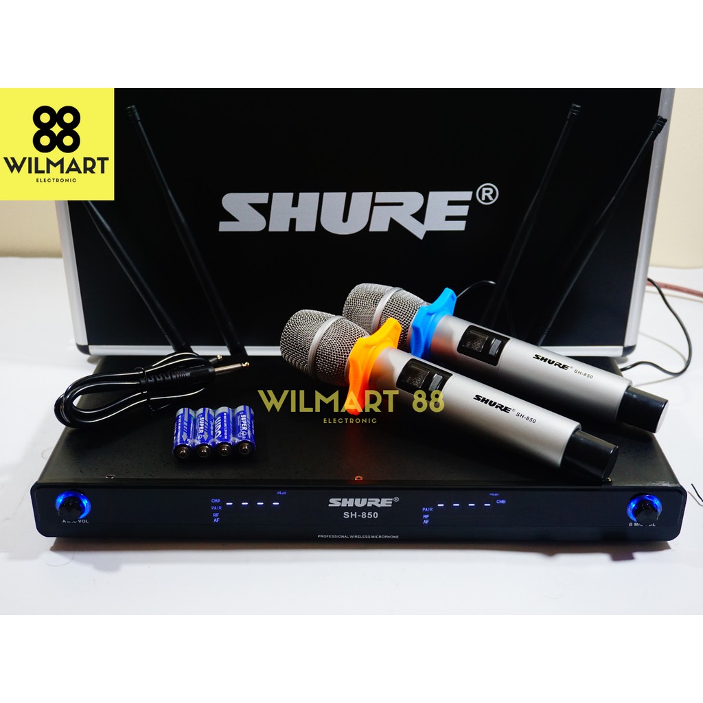 Mic Wireless Shure SH850 - UHF | Microhpone Genggam | Receiver SH 850