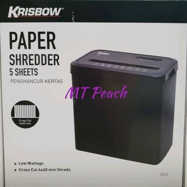 

KRISBOW PAPER SHREDDER S215 MESIN PENGHANCUR KERTAS
