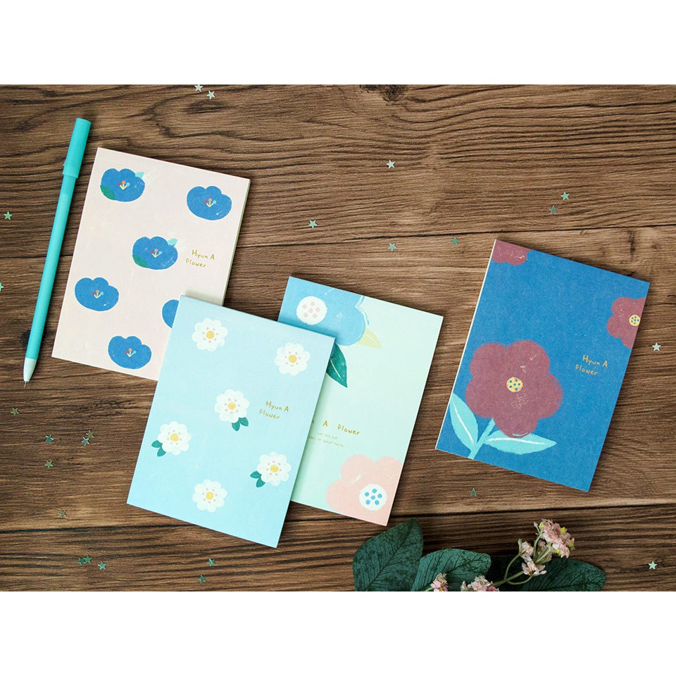 

Hyuna Flower Plain Notepad / Buku Catatan