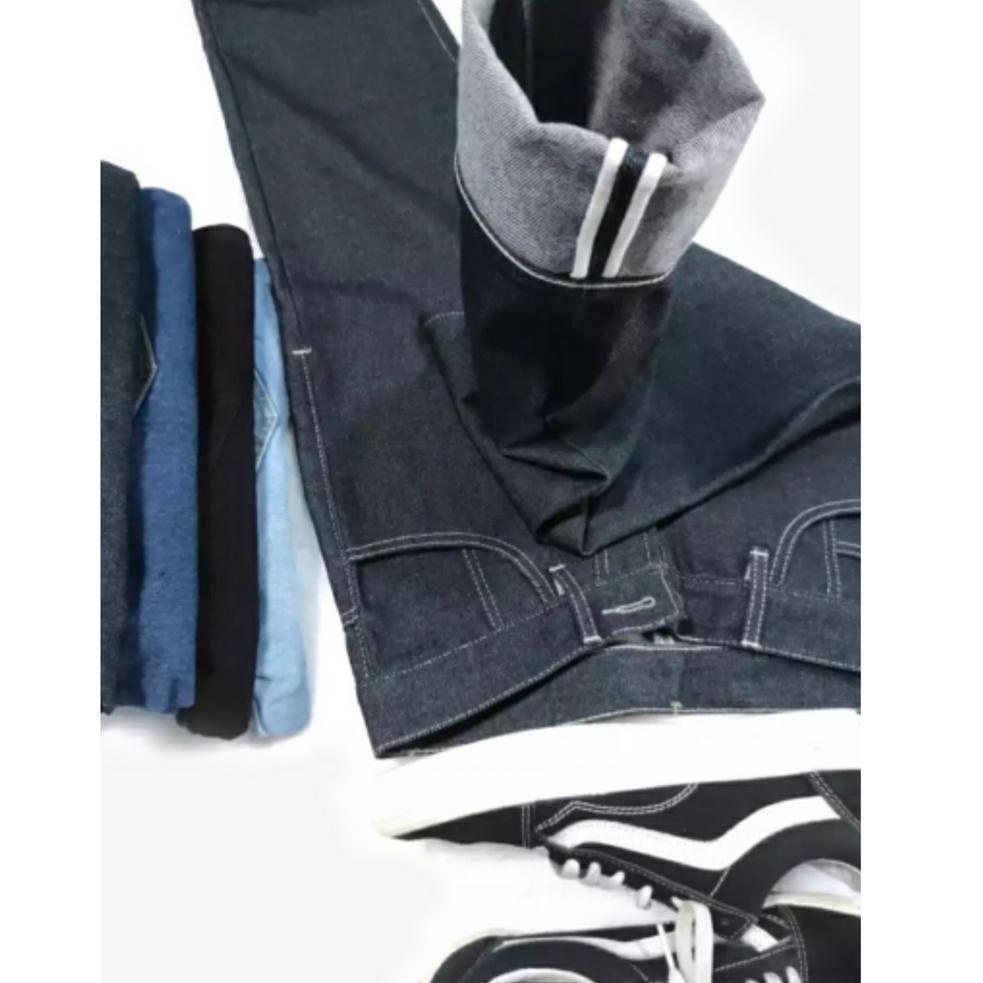 CELANA DENIM SELVEDGE ACCENT 15 OZ BLACK INDIGO "Rus31au22d"