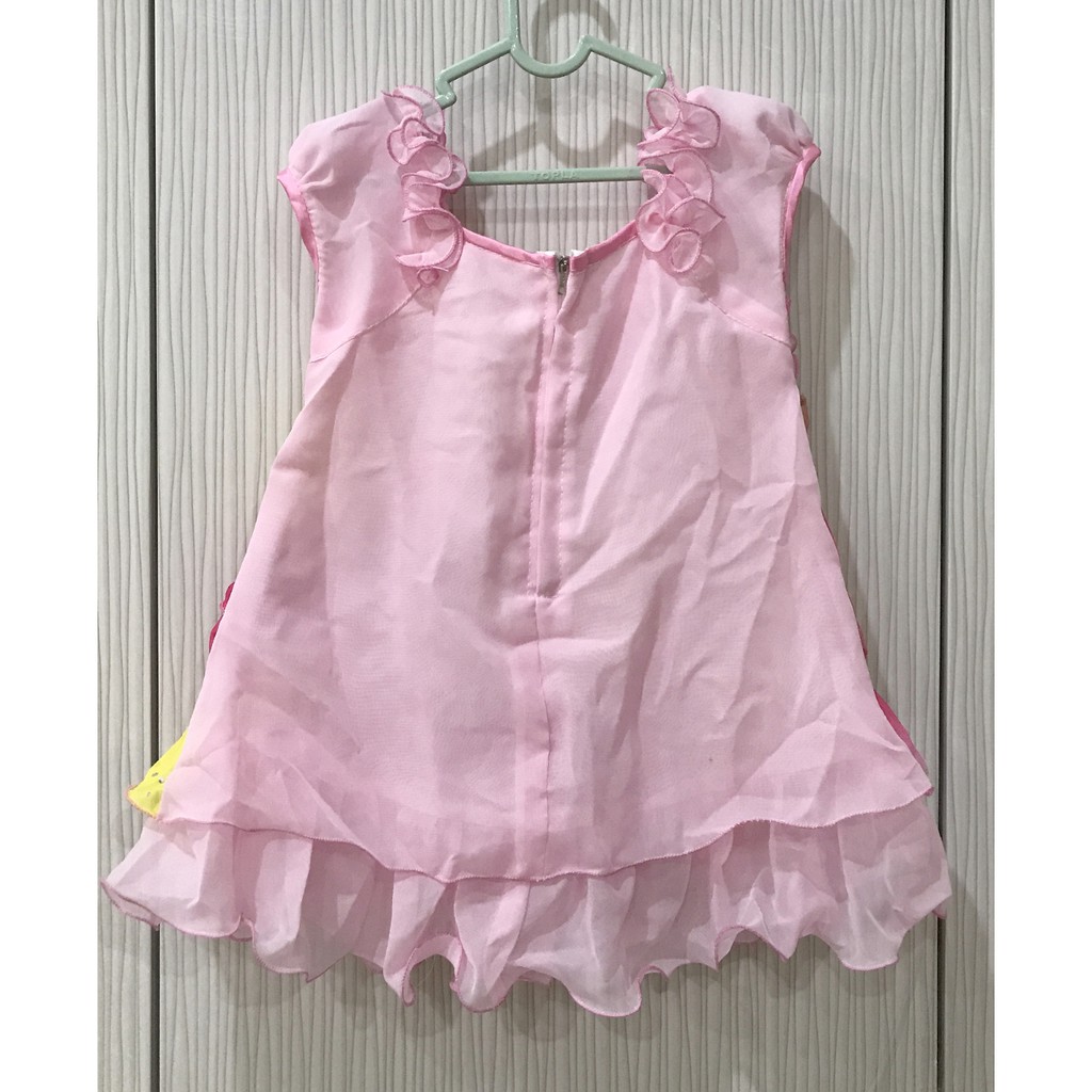 BAYIe - Baju/Dress/Gaun Bayi Pesta Anak Perempuan model Rampel Serong umur 1,5-3 tahun PANCA INDAH