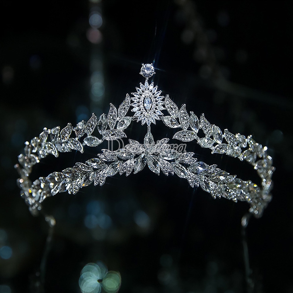 Mahkota Tiara Kristal Untuk Aksesoris Dress Pernikahan