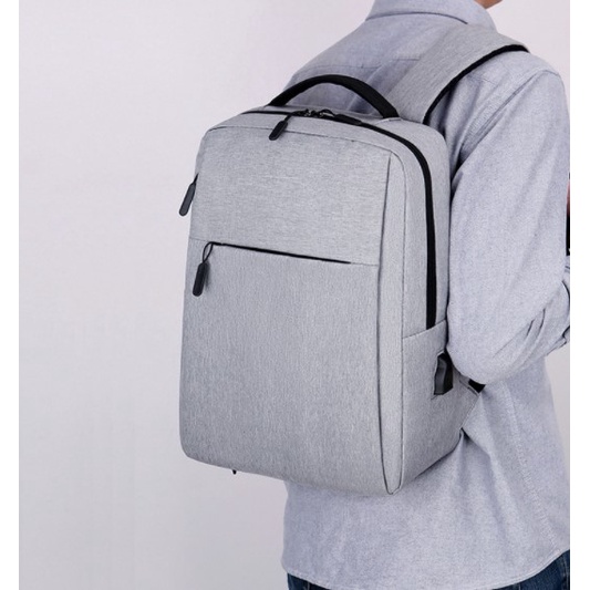 Tas Ransel Laptop Dengan Slot Usb Original kanvas Korea Style Casual Murah