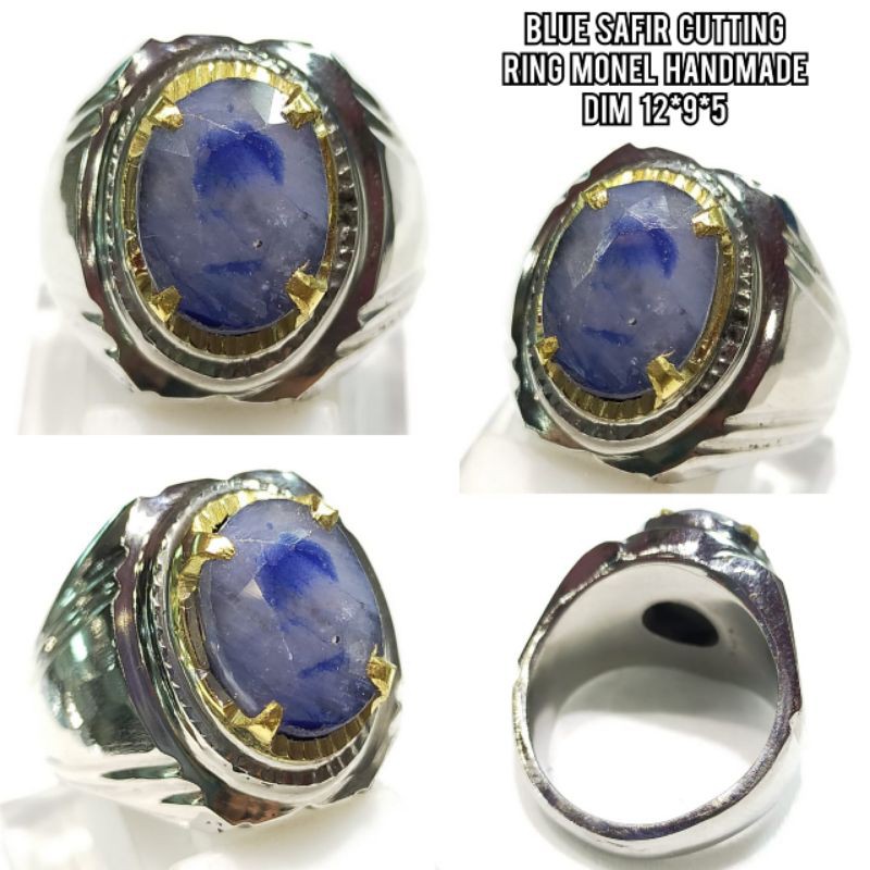 CINCIN BATU SAPPHIRE BLUE SAFIR CUTTING