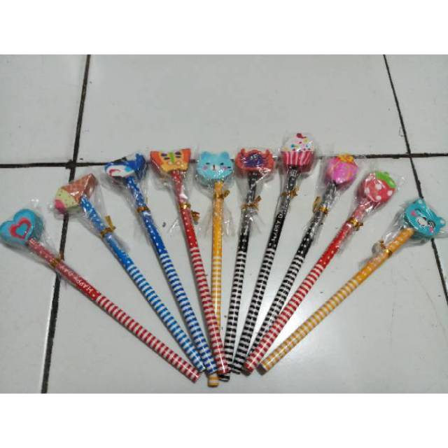

Pensil Lucu Dan Penghapus Karakter