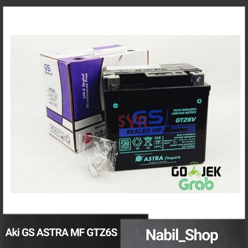 Aki GS ASTRA GTZ6S satria FU atau vario 125 100%ORI