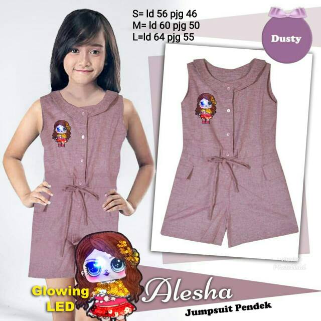 Elesha jumpsuit kids bahan paner