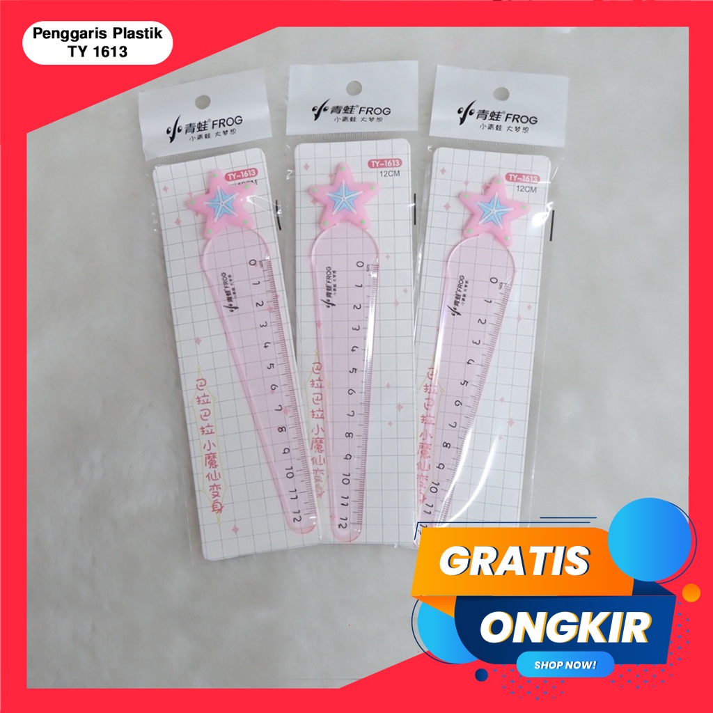 365 Penggaris Plastik #40604 Type TY Penggaris / Penggaris Fancy / Penggaris Plastik 12 Cm