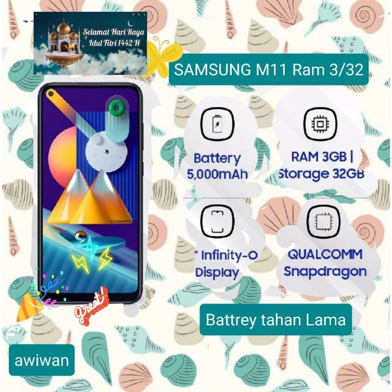 Samsung M11 Ram3/32GB,A10s 2/32 ,A12 6/128 dan A11 3/32 Grs Resmi SAMSUNG SEIN.