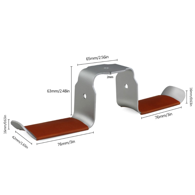 Bt Universal Gantungan Headphone Pita Paduan Aluminium Di Bawah Meja Dual Headset Mount Holder Storage