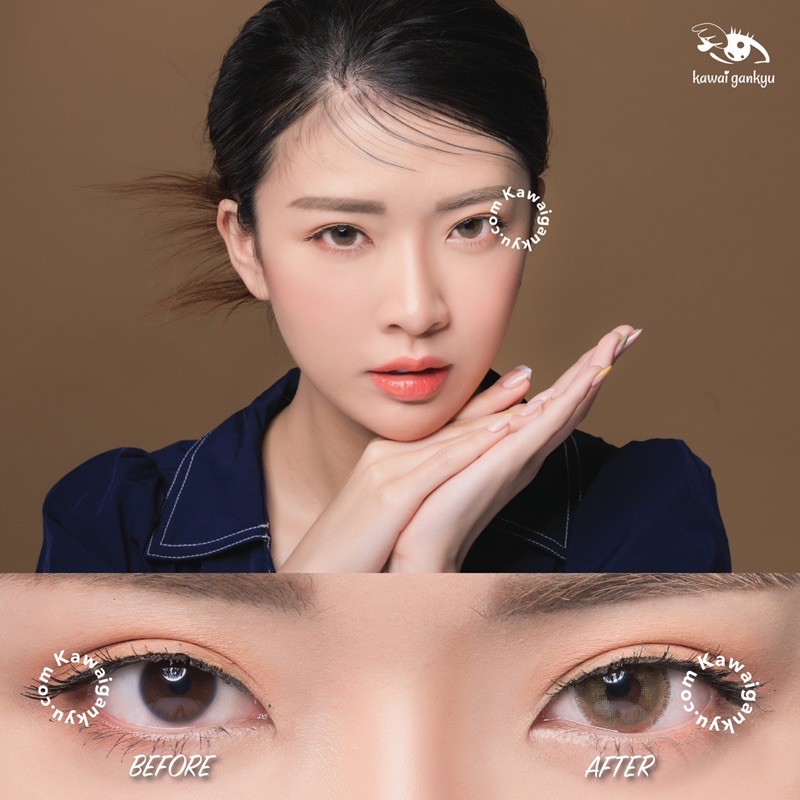 Kawai Gankyu softlens Dreamcolor Nobluk brown (1botol)