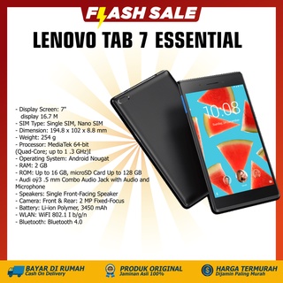 Flashsale Tablet Android Lenovo tab Essential 7 Inch 16Gb - Garansi Resmi