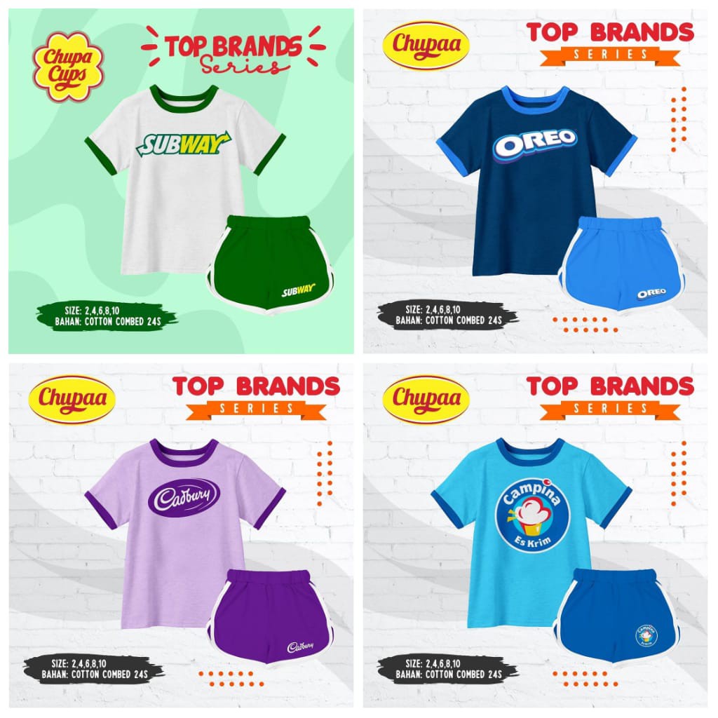 SETELAN ANAK CHUPA CUPS TOP BRAND SERIES GRUP A