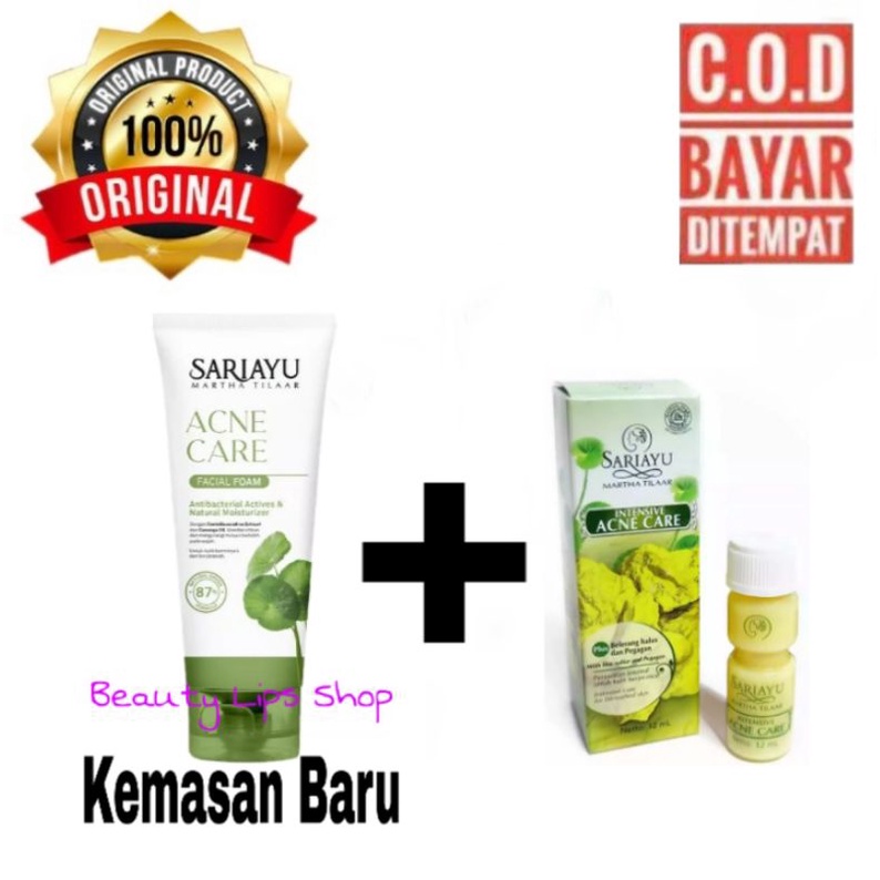 Paket Sariayu Acne Foam 75 gr + Intensive Acne Care 12 ml ( Pembersih Wajah / Obat Jerawat / Obat Totol Jerawat )