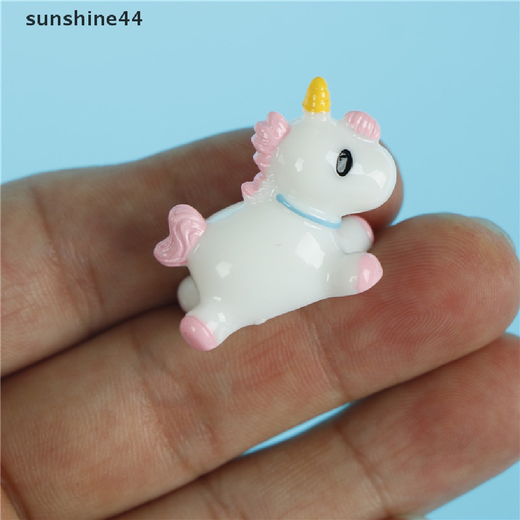 Sunshine Miniatur Unicorn Untuk Dekorasi Taman Mini / Rumah Boneka