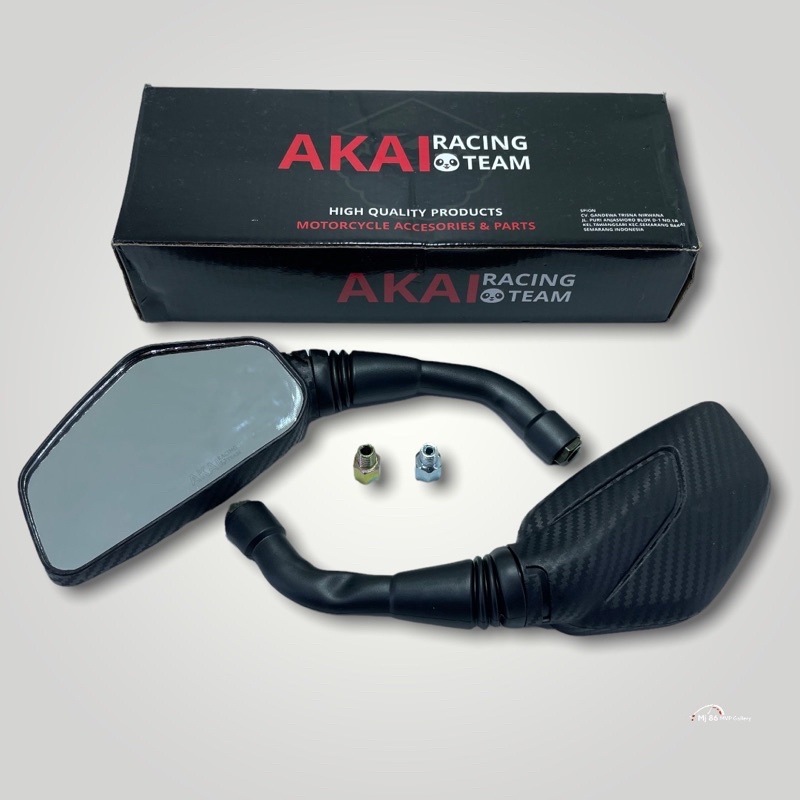 Spion Motor Variasi Model Pulsar Motif Karbon Motor Honda Dan Yamaha Free Sambungan Spion Merek Akai Cocok Untuk Motor Nmax Aerox155 Lexi Pcx150 Vario150 Mio Scoopy Vixion