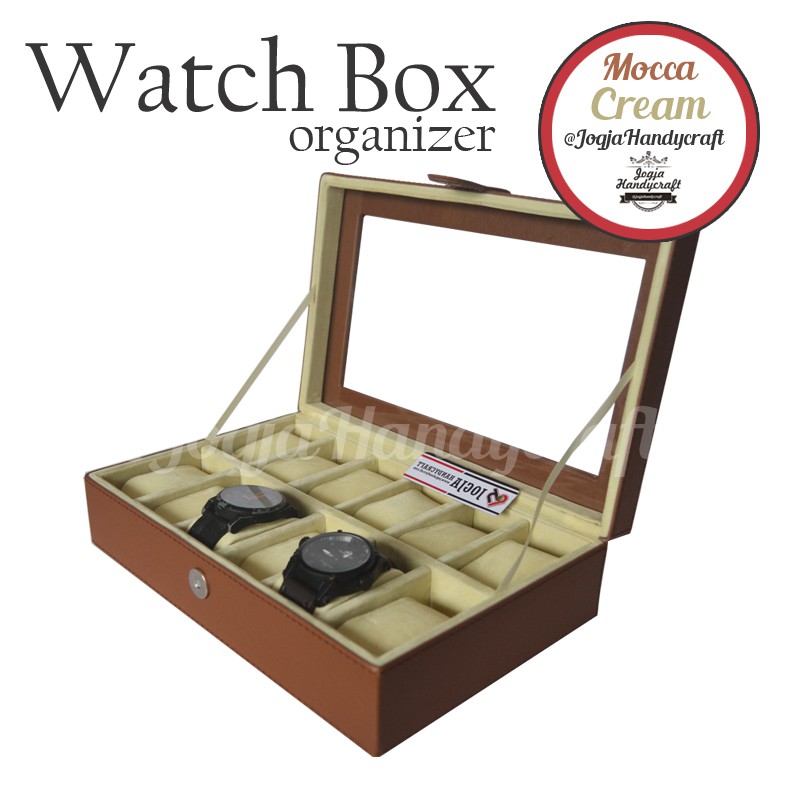 Banyak Warna Kotak Tempat Jam Tangan Isi 12 Watch Box Organizer Box Jam Tangan