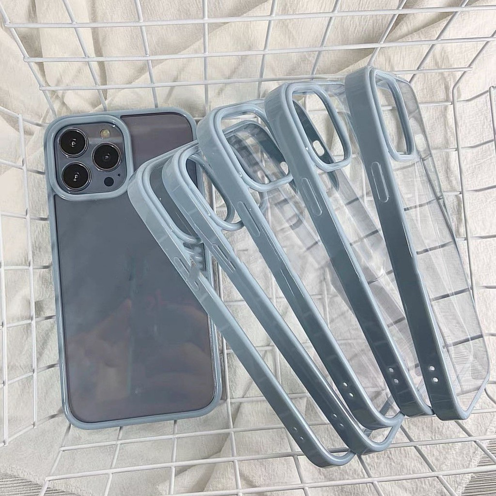 Case Pelindung Kamera Bahan Silikon Transparan Tahan Banting Untuk iPhone 13 12 PRO MAX 13 13pro XS Max