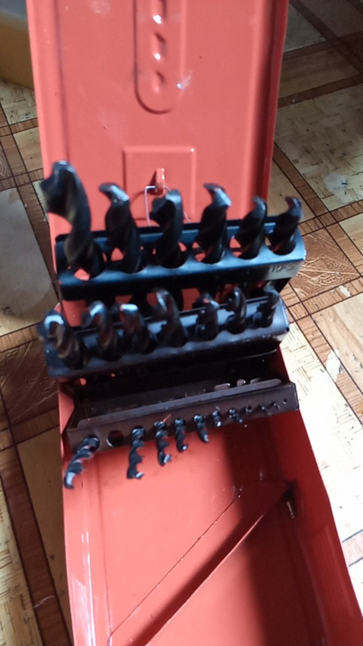 Merah Mata Bor Besi Set 25 Pcs Hss Twist Drill Bit 1 - 13 Mm Sm Mollar