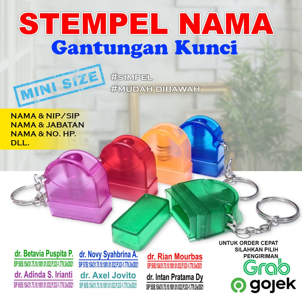 Jual Stempel Flash Otomatis Automatic Warna Nama Dan Jabatan Shopee Indonesia