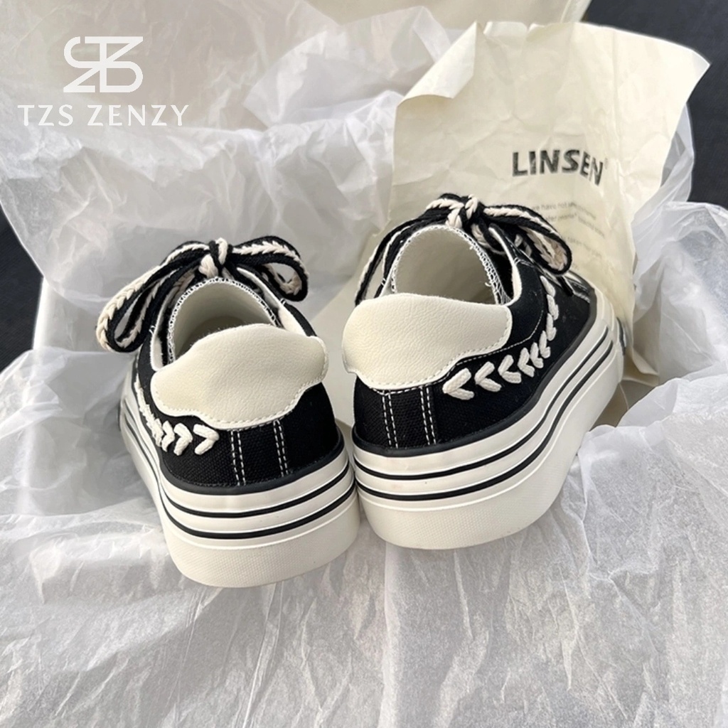 TZS Zenzy Widdy Canvas Korea Designed - Sepatu Canvas Comfy Wanita-8