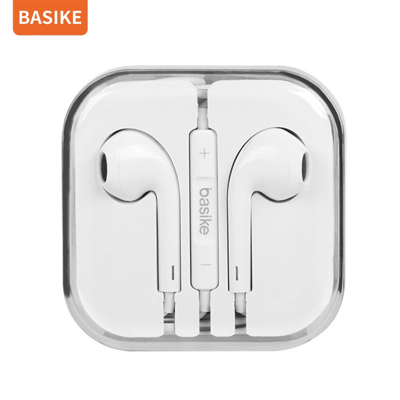 BASIKE Headset Earphone Gaming hedset Bass Musik In-ear 3.5mm dengan Mikrofon Handfree