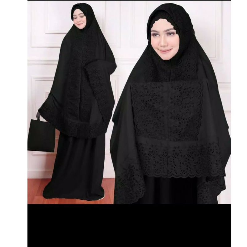 Mukena Dewasa Jumbo Full Renda KD  SITI FATIMAH // Model Terbaru Bahan Katun Premium Renda // Best Seller