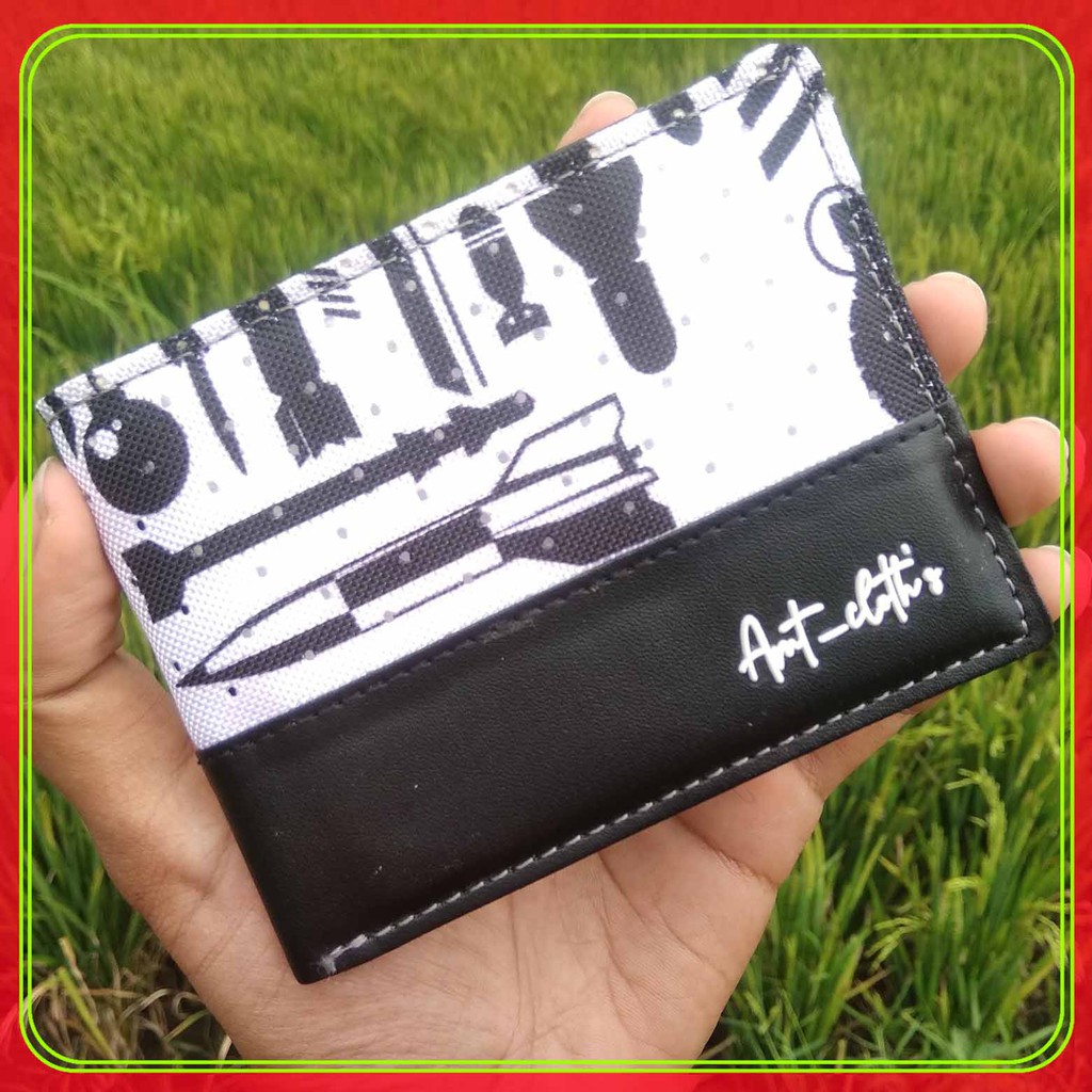 6.6 GREAT SALE! Dompet distro kancing cowok Bahan sintetik Lipat Polos Original