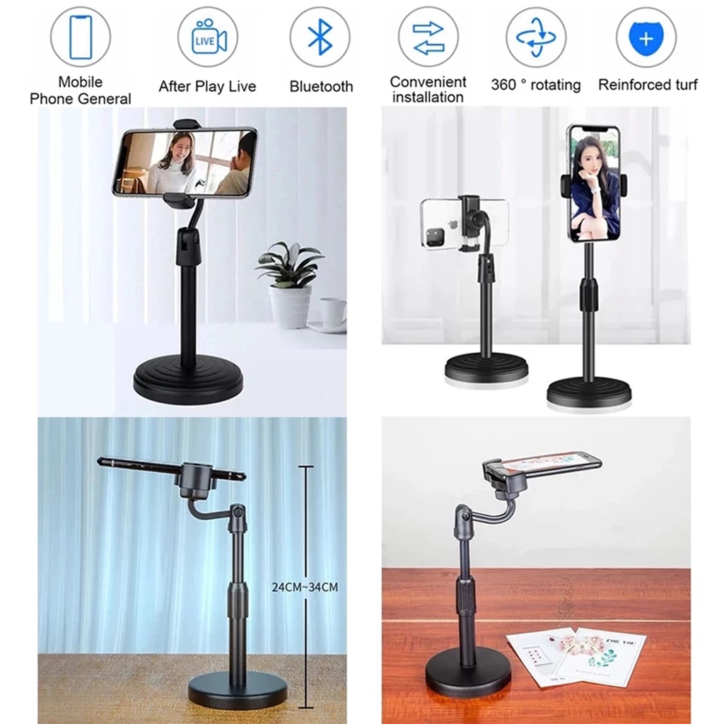 Shorush Stand Holder HP Dengan Flexible Arm Overhead Braket Handphone Smartphone