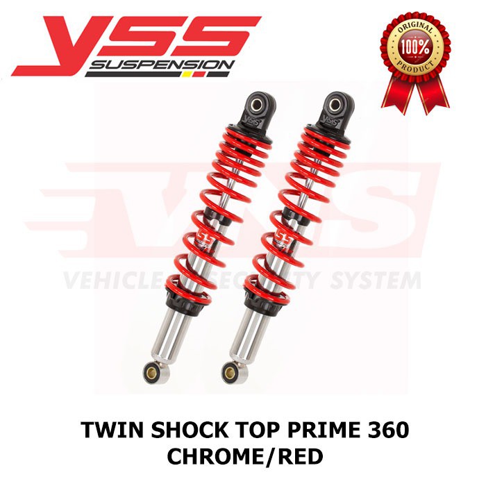 Twin Shock YSS Top Prime 360 Colour Chrome/Red