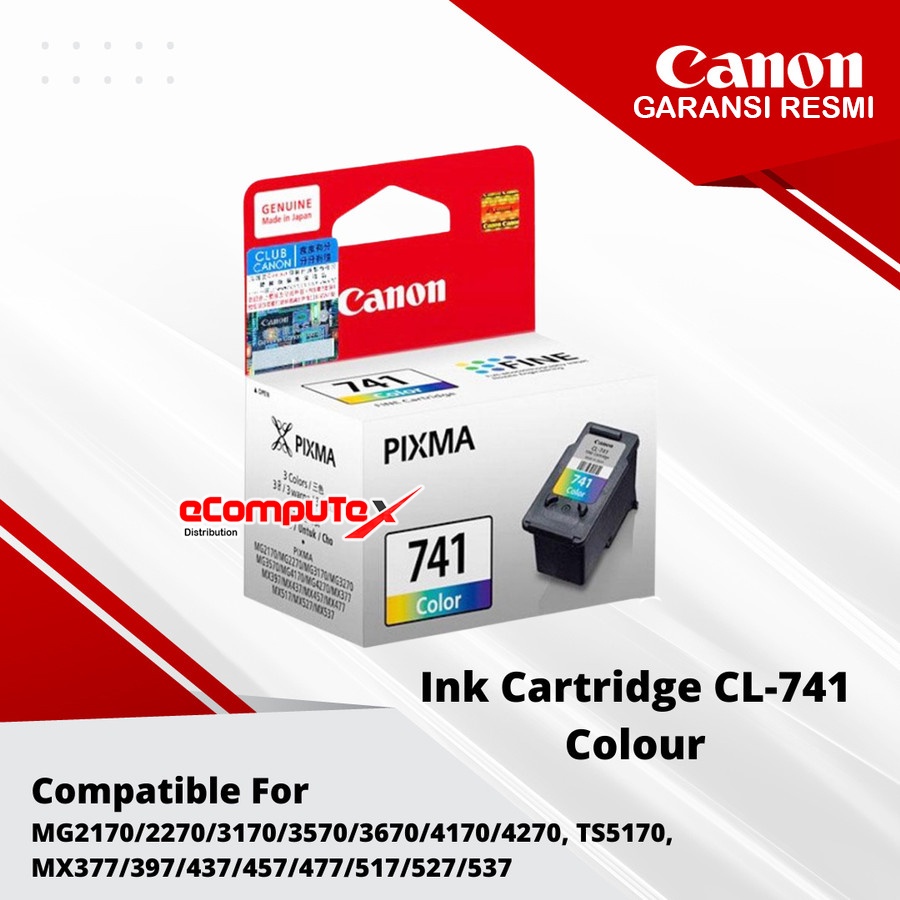 CARTRIDGE CANON CL-741 COLOR / TINTA CATRIDGE CANON CL741 COLOUR - RESMI