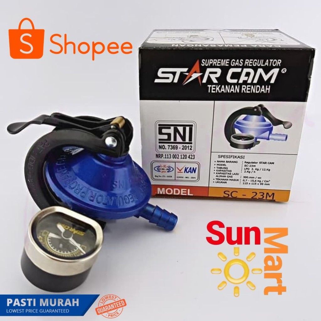 REGULATOR STARCAM METER SE 203 M / REGULATOR TABUNG GAS TEKANAN RENDAH