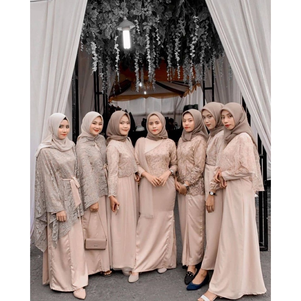 Kain Satin Paket Baju Bridesmaid Seragam Keluarga Bahan Silk Clarice Velvet Polos