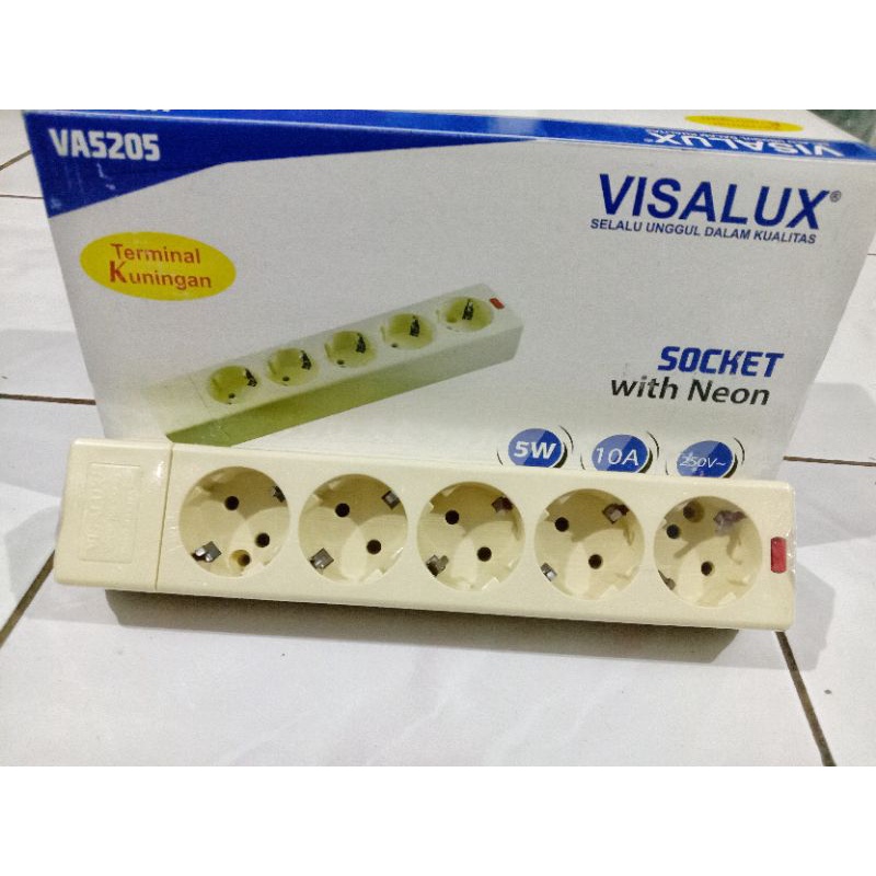 Stop kontak 5 lubang visalux