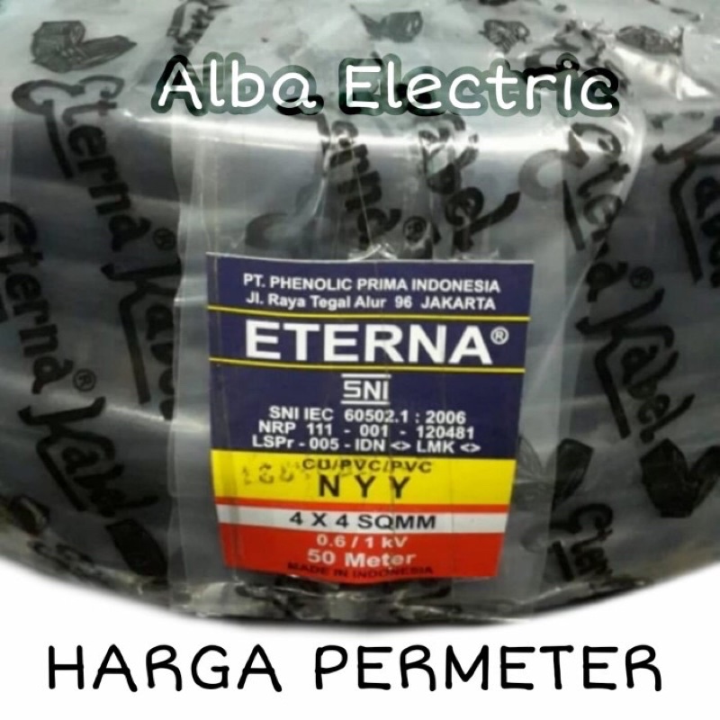 ETERNA KABEL 4x4MM NYY Kawat Tembaga Hitam Outdoor /Kabel Tufur 4x4 Permeter