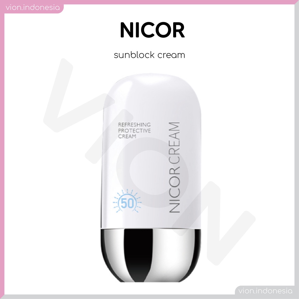 NICOR Sunblock Sun Block Protection Sunscreen UV SPF 50 + Wajah Dan Badan Original XX011