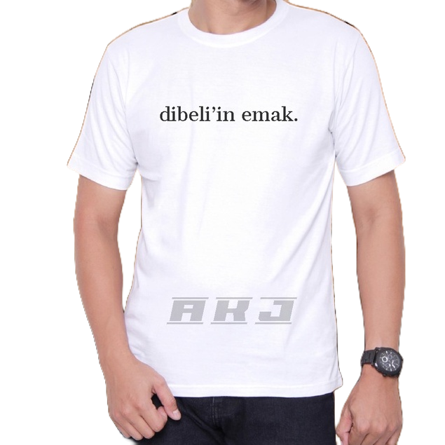 baju kaos distro pria/wanita-kaos distro kata2 warna hitam putih navy