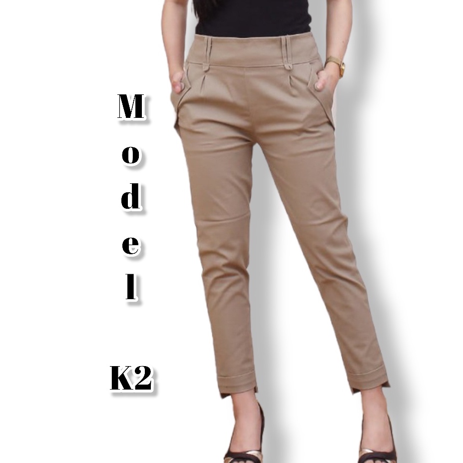 BAGGY PANTS TWILL COMBED PREMIUM GRADE A CELANA PANJANG WANITA CELANA KANTOR KERJA