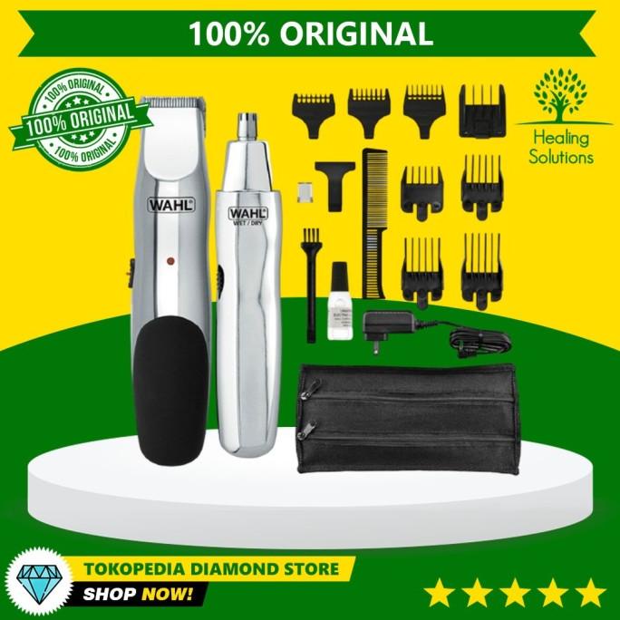 Wahl Groomsman 2 in 1 Rechargeable Hair Shaver & Nose Hair Trimmer