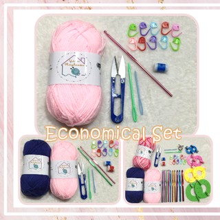 Starter Kit Crochet Paket merajut pemula set peralatan Starter Kit Crochet Paket merajut pemula set peralatan