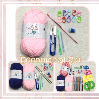 Starter Kit Crochet Paket merajut pemula set peralatan  