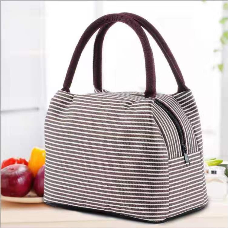 TAS WANITA HAND BAG TOTE BAG STRIPE CANVAS MULTIFUNGSI IMPORT PREMIUM #3227