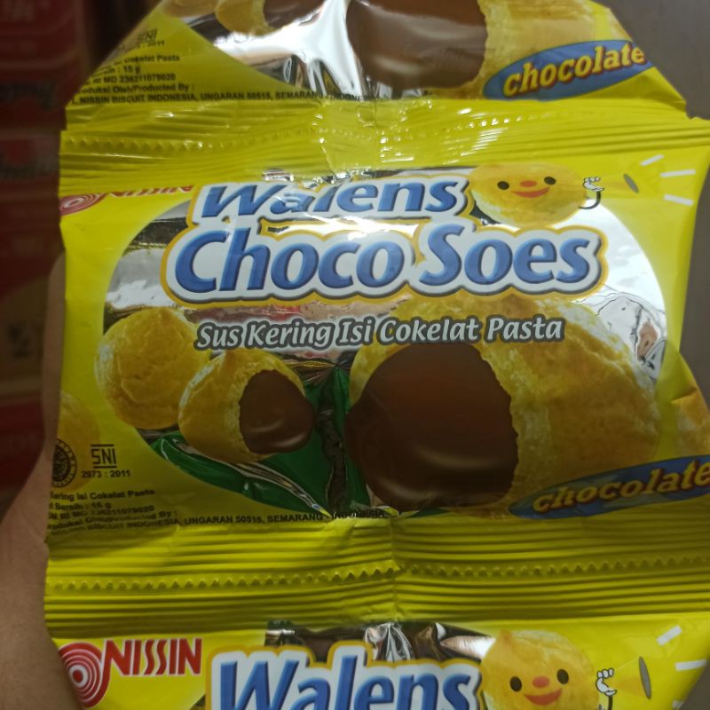 

Walen Choco Soes Nissin 15g Sus Kering Isi Cokelat Pasta