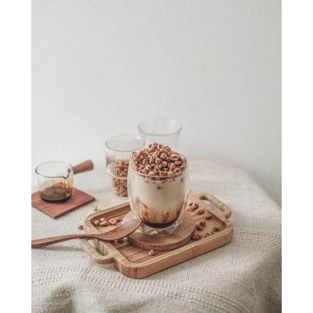 Gelas Kaca Double Wall 250 ml - Gelas 2 Lapis - Double Wall Glass - Gelas Dessert - gelas aesthetic